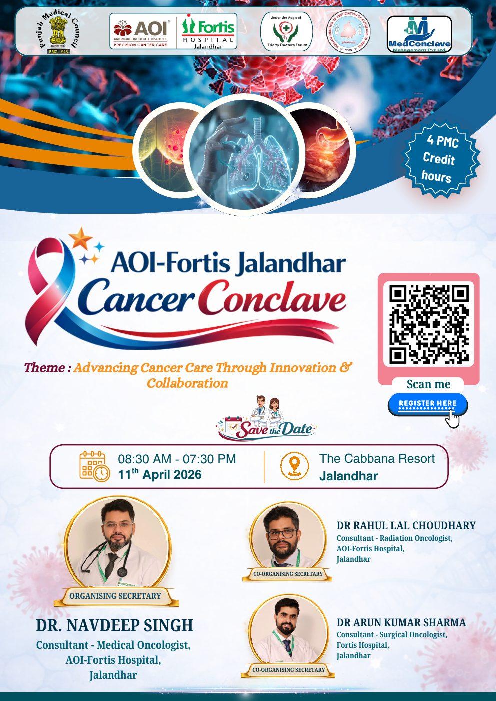 AOI-Fortis Jalandhar Cancer Conclave brochure, Tricity Doctors Forum